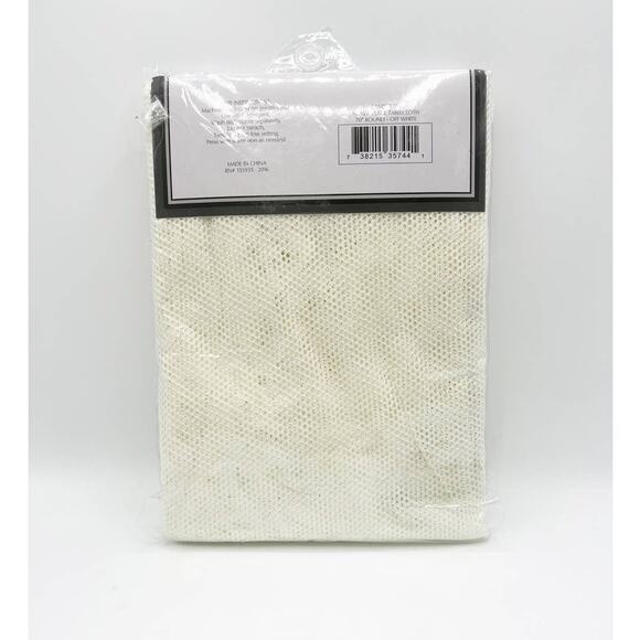 Home Essentials Nordic Lace 70” Round Polyester Tablecloth Off White - Picture 2 of 3